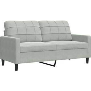 3-Personers Sofa Fløjl - 140 cm / Lysegrå