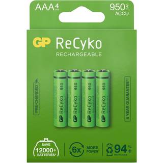 GP ReCyko AAA batteri | 950mAh | 4 stk