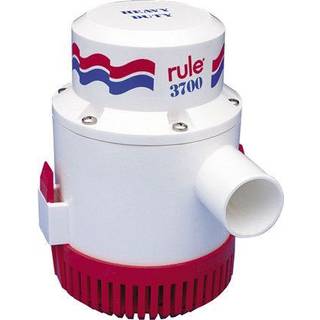 Dykbar elektrisk lænsepumpe Rule 3700 GPH (233,4 liter / minut), 24 V, manuel driftstart, uden niveauføler