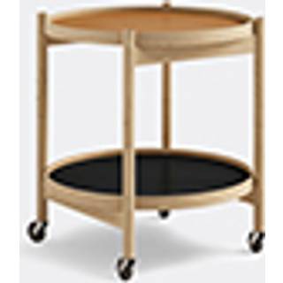 Brdr. Krüger Bølling Tray Table model 50 rullebord clay, olieret understel i eg