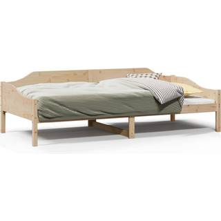 sengeramme uden madras 90x200 cm massivt fyrretræ