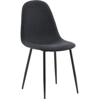 Polar spisebordsstol i sort velour med sort stel