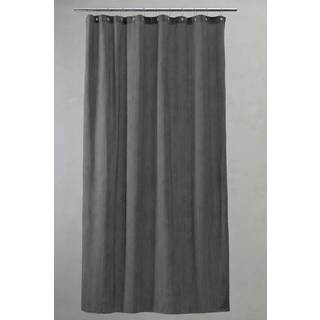 Compliments badeforhæng pine m. ringe mørkegrå 140x220cm