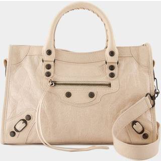 Balenciaga Le City Small leather tote bag - beige - One Size