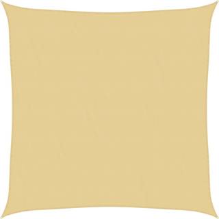 solsejl 4x4 m 100 % polyesterstof sandfarvet