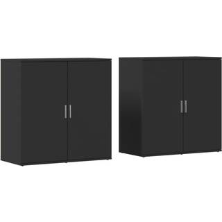 Skænke 79X38X80 Cm Konstrueret Træ Etræsfarve - Sort