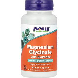 NOW Foods – Magnesium Glycinate med BioPerine, 60 kapsler