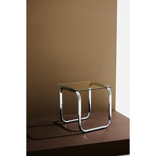 Lulu sidebord krom/glas højde 45 cm - Transparent