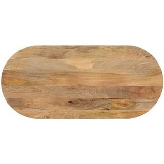 bordplade 110x50x2,5 cm oval massivt mangotræ