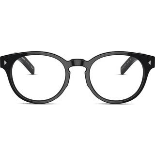 Prada Mand PR A14V 16K1O1 Optiske stel Acetat Sort Transparent Pantos Normal