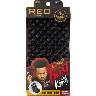 R?d af Kiss Bow Wow X Twist King Luxury Twist Styler Vaskbar holdbar krumme Gratis twistb?rste til Afro Curl (buet & t?t)