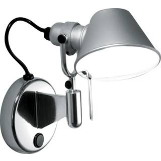 Artemide Tolomeo Micro Faretto LED Væglampe Dæmpbar Med Afbryder 3000K Aluminium