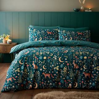 Catherine Lansfield Catherine Lansfield Forest Green Enchanted Twilight Animals Duvet Cover and Pillowcase Set