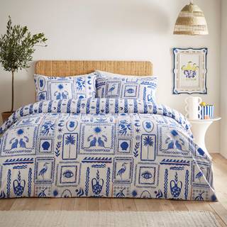 Furn Furn Blue Frieze Abstract Duvet Cover Set