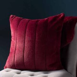 Paoletti Riva Paoletti Ruby Red 55 x 55cm Empress Large Faux Fur Cushion