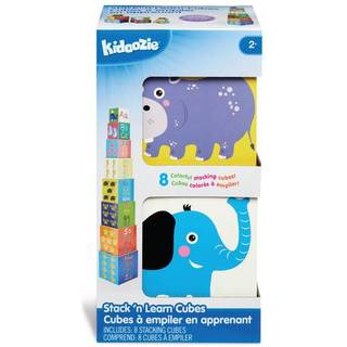 Kidoozie Stack n 'Learn Cubes - Bygg en 30 -tums giraff med dessa färgglada inlärningsbitar för åldrarna 2 - Stack Nest Sort & Lär dig dina ABCS