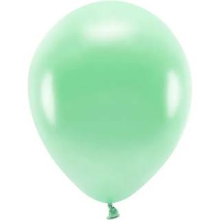 10 stk. Økologiske balloner metallic mint 12" - Biologisk nedbrydelig festpynt