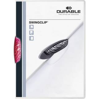Durable Swingclip klemmappe A4 lyserød, 30 ark