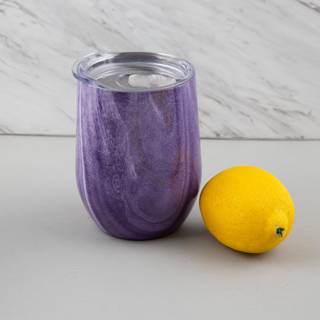 Cambridge Purple 2 pakke med 12 oz geode mærkat af rustfrit stål vin tumblere 0