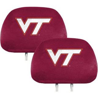 Fanmats 62078 Virginia Tech Hokies Printed Head Rest Cover Set - 2 stykker