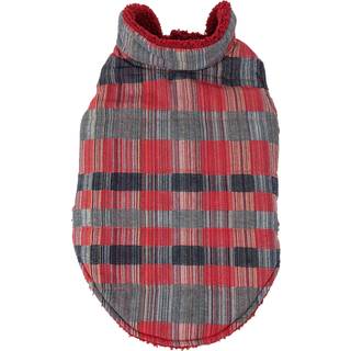 Pet Life 'Scotty' tartan klassisk plaid hundefrakke - isoleret plaid hundejakke med reversibel sherpa -foring - vinterhund tøj til små medium sto