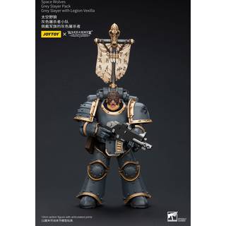 Warhammer The Horus Heresy Action Figure 1/18 Space Wolves Grey Slayer Pack Grey Slayer With Legion Vexilla 12 cm