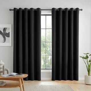 Catherine Lansfield Catherine Lansfield Black Wilson Thermal Blackout Lined Eyelet Curtains