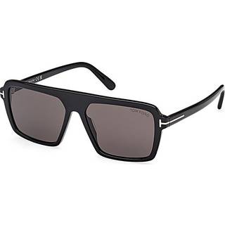 TOM FORD Mand FT1176 VINCENT 01A Solbriller Acetat Sort Røg Pilot Normal