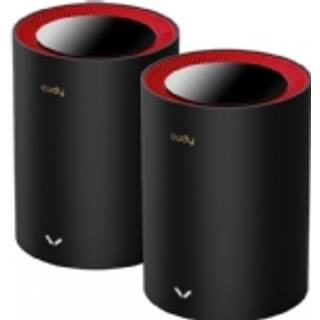 Cudy M3000 2-Pack Dual-band (2,4 GHz / 5 GHz) Wi-Fi 6 (802.11ax) Sort, Rød 1 Intern
