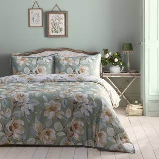 Appletree Appletree Green Eleanor 200 Thread Count 100% Cotton Pure Duvet Cover Set