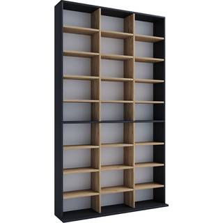 MegosaXL reol 27 hylder antracit, eg dekor.