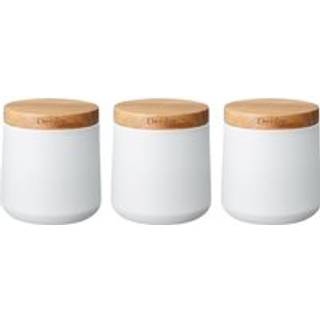 Denby Set Of 3 White Storage Canisters