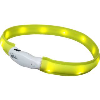LED halsbånd bred VISIBLE - M: 25 mm - 55 cm - Gul