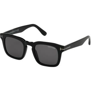 TOM FORD Mand FT0751 DAX 01D Solbriller Acetat Sort Røg Firkantet Polariseret