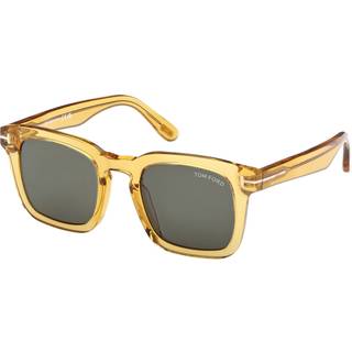 TOM FORD Mand FT0751 DAX 39N Solbriller Acetat Gul Grøn Firkantet Normal