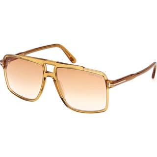 TOM FORD Mand FT1177 KEMP 39F Solbriller Acetat Gul Brun Firkantet Normal