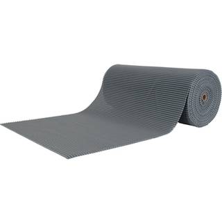 Skridsikker bademåtte - På metermål - Ensfarvet grå - 65 cm bred - Multifunktionsmåtte til vådrum