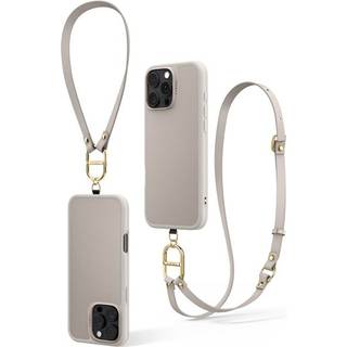 iPhone 16 Pro Max Spigen Cyrill Kajuk Classic Charm Mag-etui med rem - Creme