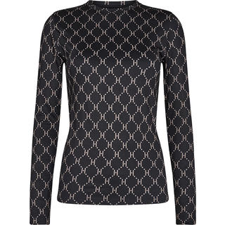 HYPE THE DETAiL blouse w/print - Black/sand