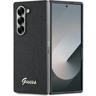 Samsung Galaxy Z Fold6 Guess Glitter Flakes Metal Logo Hybrid Cover - Sort