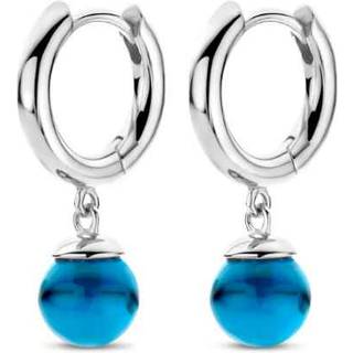 Figaro Hoop Blue Sterling Sølv Øreringe fra Spirit Icons