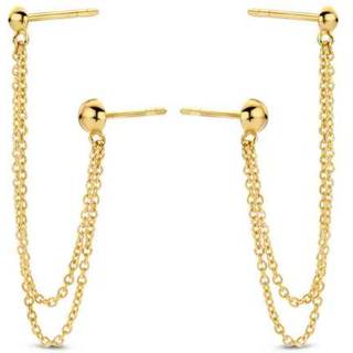 Spirit Icons Scarlet Double Stud Forgyldt Sølv Øreringe