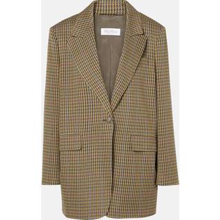 Max Mara Atlanta houndstooth wool-blend blazer - brown - M