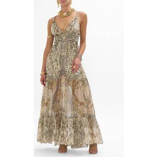 Camilla Throne Room gathered silk maxi dress - multicoloured - S