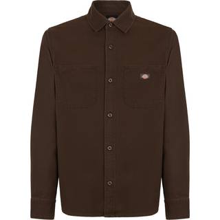 Dickies Duck Canvas L/S Shirt Skjorte Herrer størrelse S farve brun