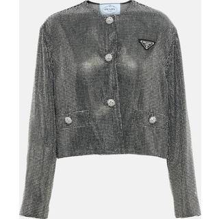 Prada Crystal-embellished jacket - metallic - XS