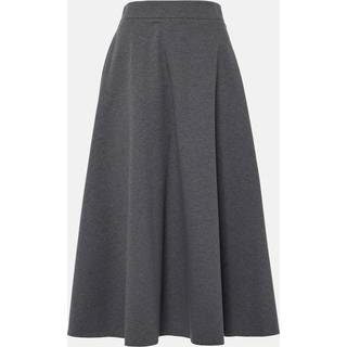 Brunello Cucinelli Cotton-blend midi skirt - grey - XL
