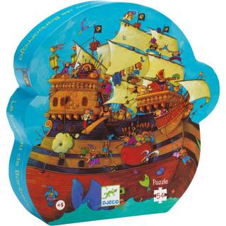 Djeco silhuetpuslespil piratskib  - 54 brikker