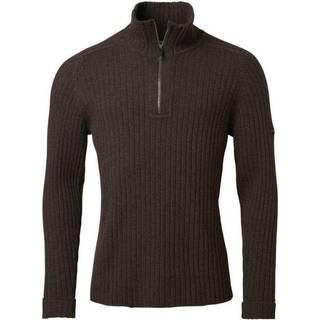 Chevalier Antony Half Zip Wool Pullover Uldsweater Herrer størrelse 3XL farve sort/brun
