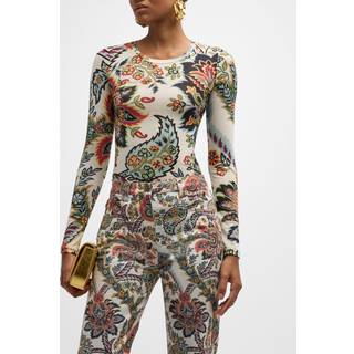 Etro Serafino printed wool-blend T-shirt - multicoloured - M